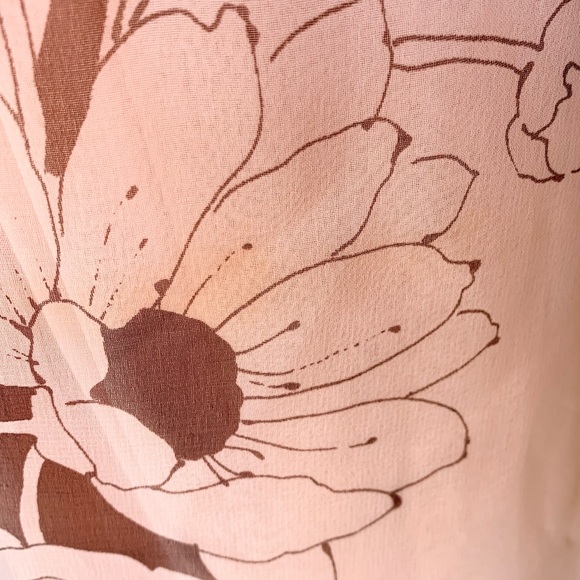 Vintage 1960's Poppy Floral Maxi Long Sheer Sleeve Dress RARE OOAK - Picture 17 of 17